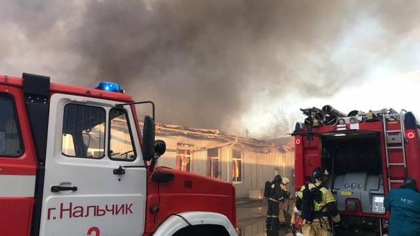 В Нальчике при пожаре на кондитерской фабрике пострадал один человек