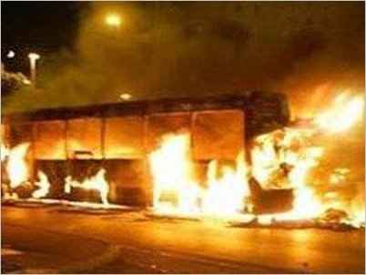 На федеральной трассе «Кавказ» сгорел туристический автобус