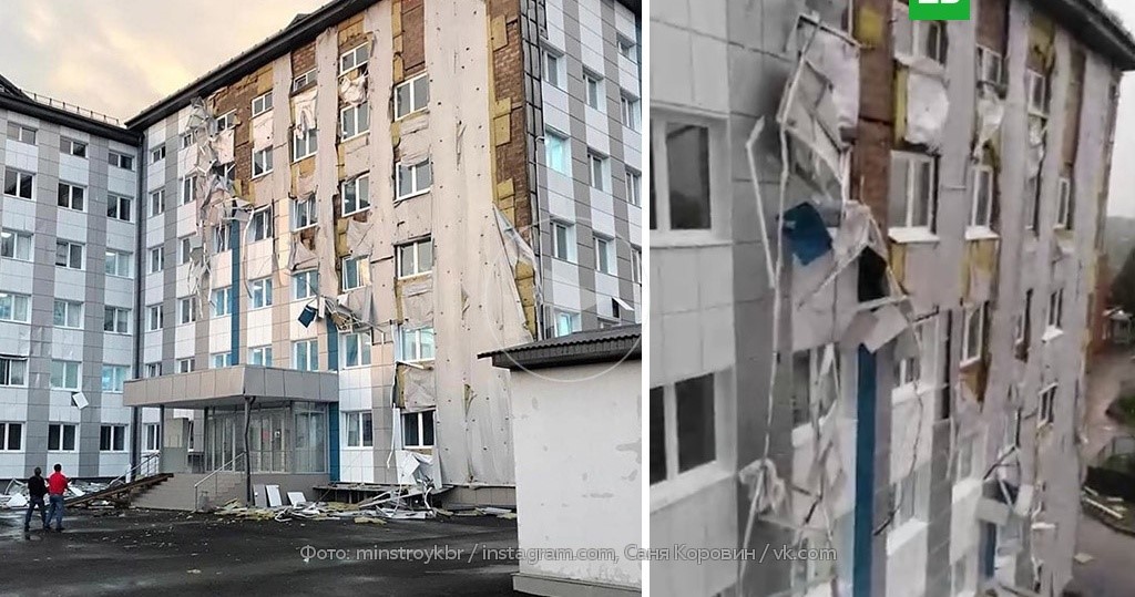 В КБР проводится прокурорская проверка по факту повреждения фасада госпиталя в Прохладном