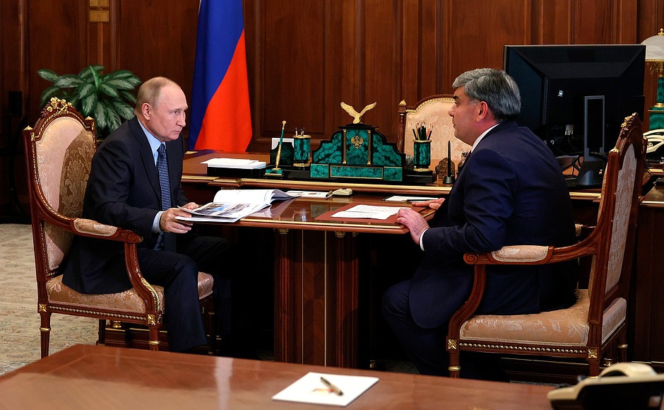 Владимир Путин провёл рабочую встречу с Главой КБР Казбеком Коковым