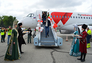 В Нальчике встретили первый авиарейс из Татарстана