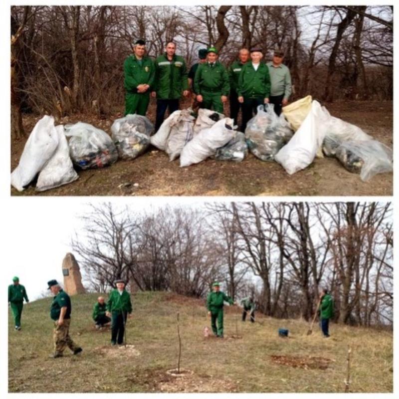  На Высоте 910 посадили деревья в память о кызбурунских воинах