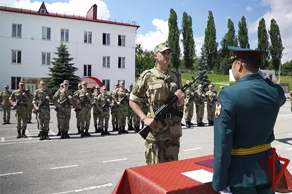 В Кабардино-Балкарии новобранцы Росгвардии приняли Военную присягу