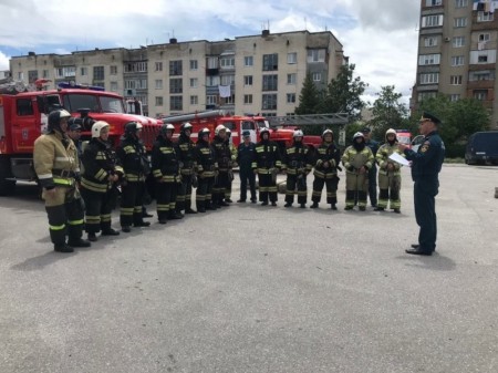 В Баксане прошли учения пожарных