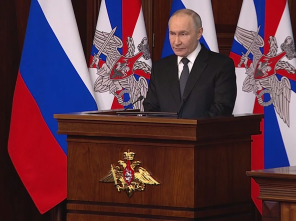 Владимир Путин выступил на расширенном заседании коллегии Минобороны