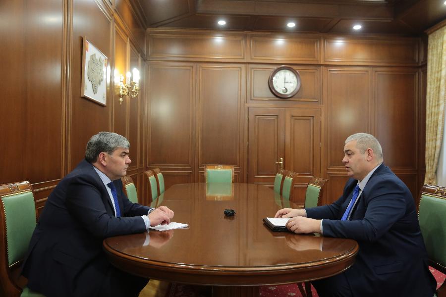 Казбек Коков встретился с главой администрации Черекского района Аланом Кульбаевым