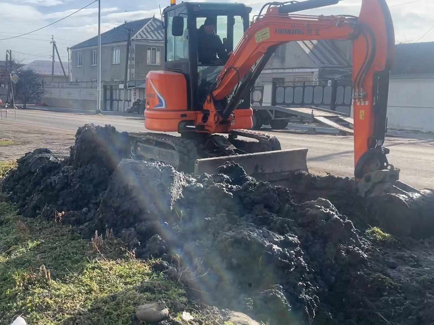 В Чегеме устранили подтопление на улице Ленина