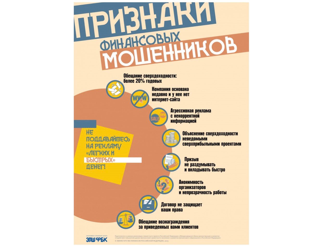 Признаки финансового мошенничества