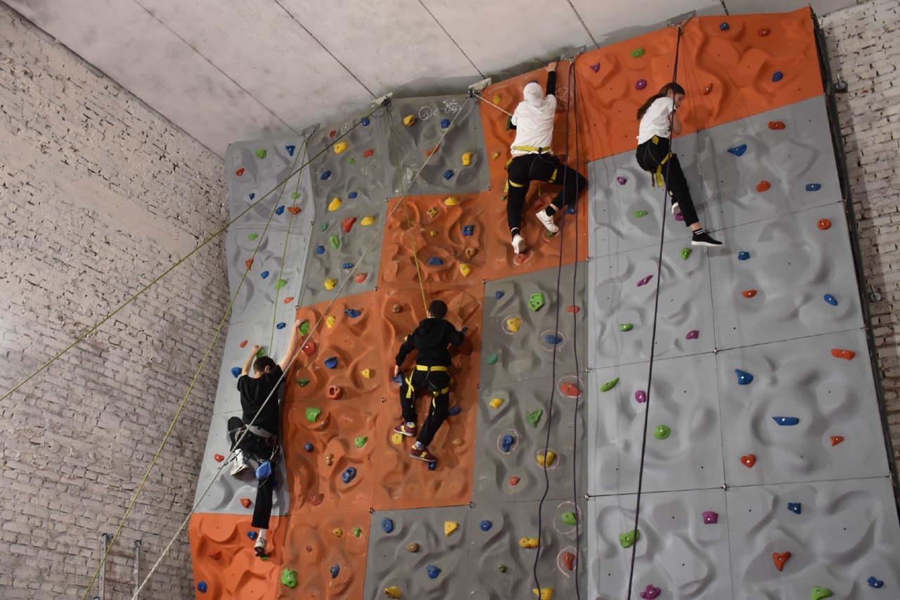 Молодежь обучают основам скалолазания