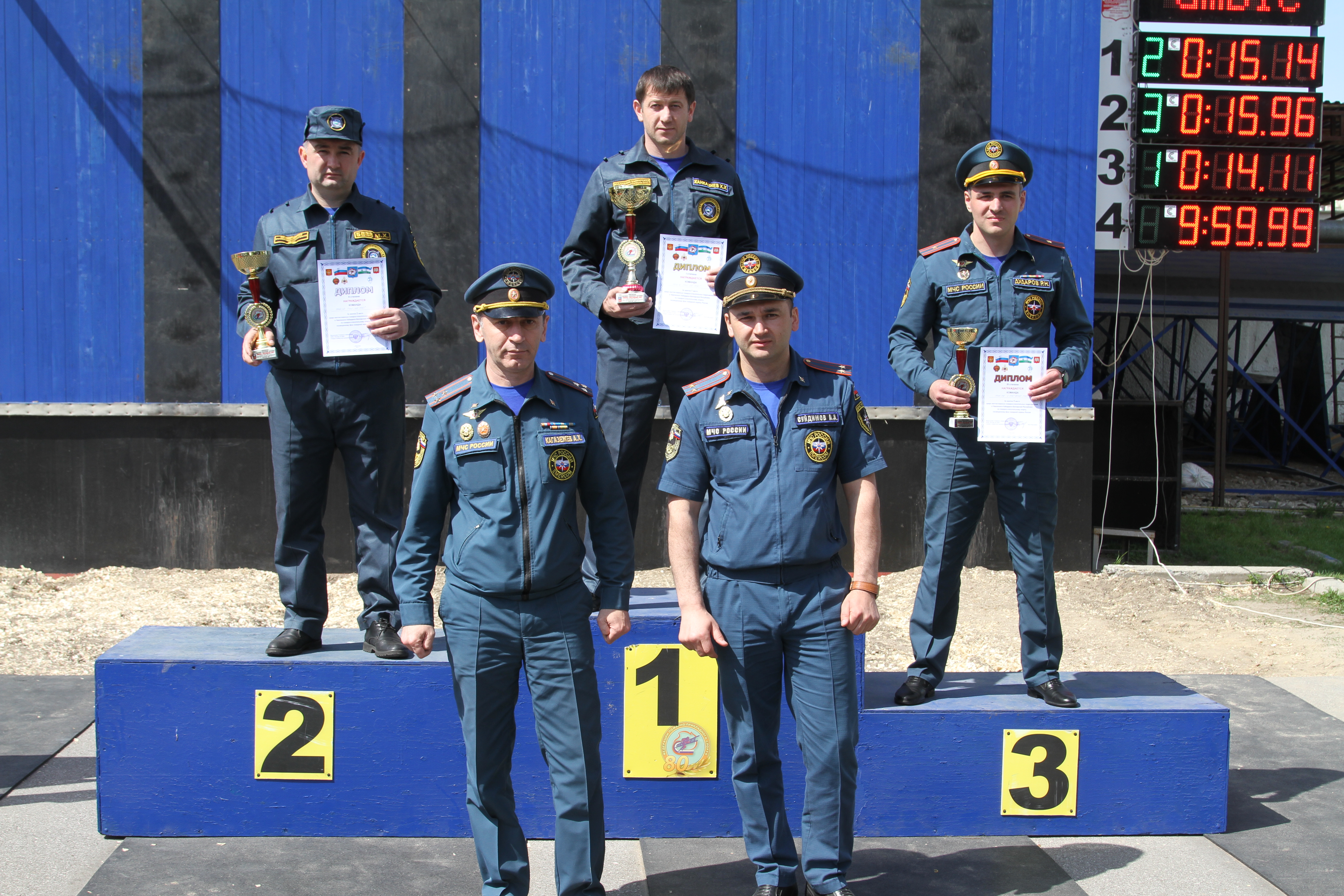 В Нальчике состязались пожарные