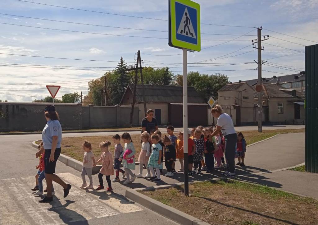 В Кабардино-Балкарии дошкольники приняли участие в акции «Правила перехода»