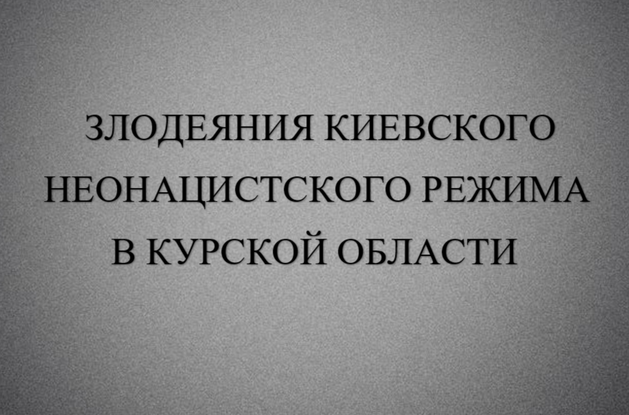 Злодеяния киевского неонацистского режима в Курской области: часть первая