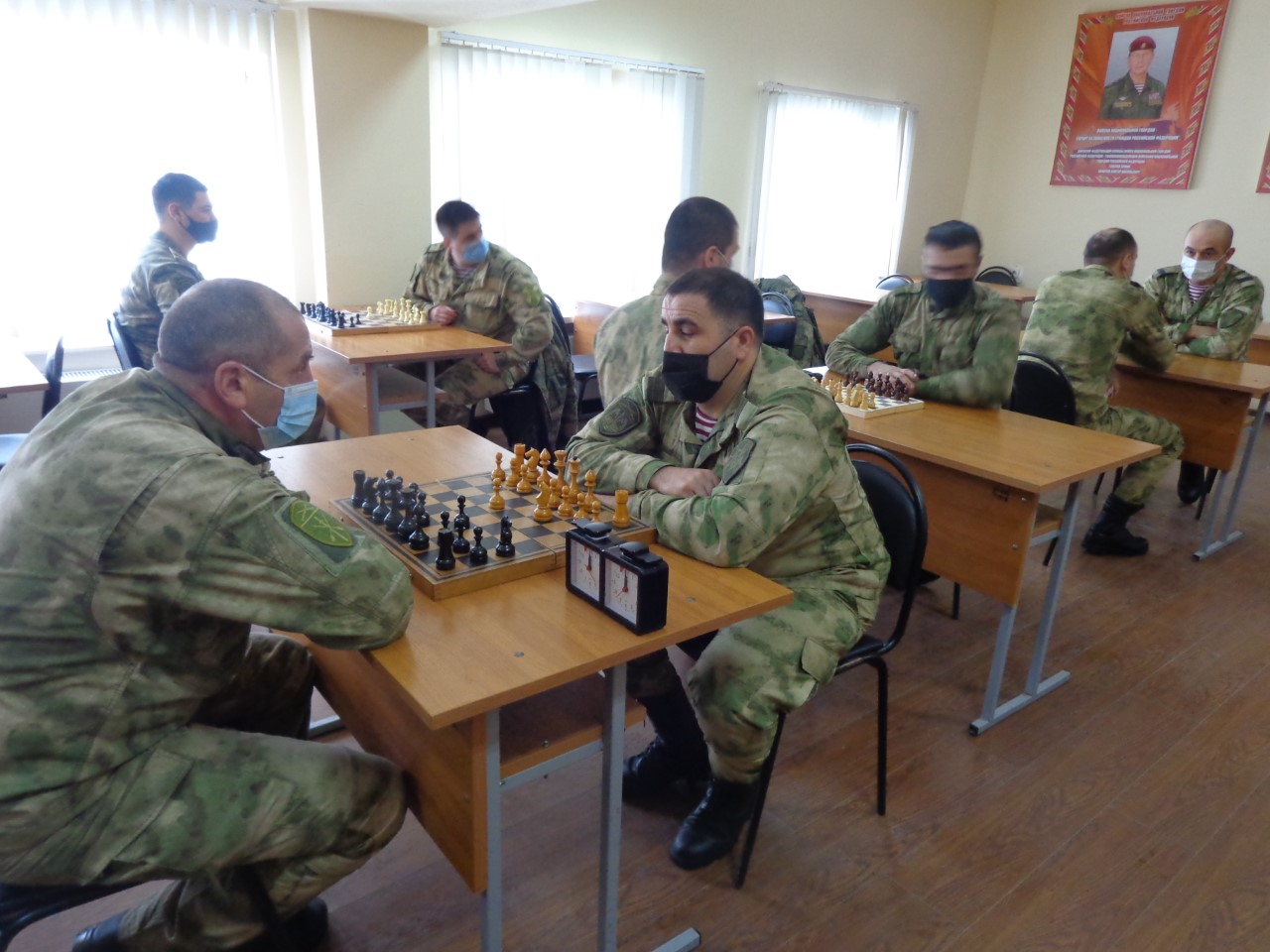 В Кабардино-Балкарии росгвардейцы провели чемпионат по шахматам