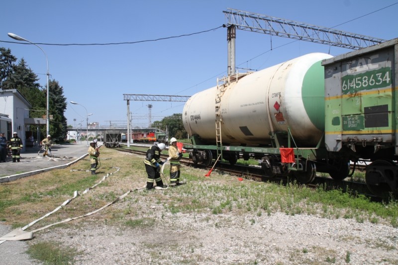 Учения на железнодорожной станции Нальчика
