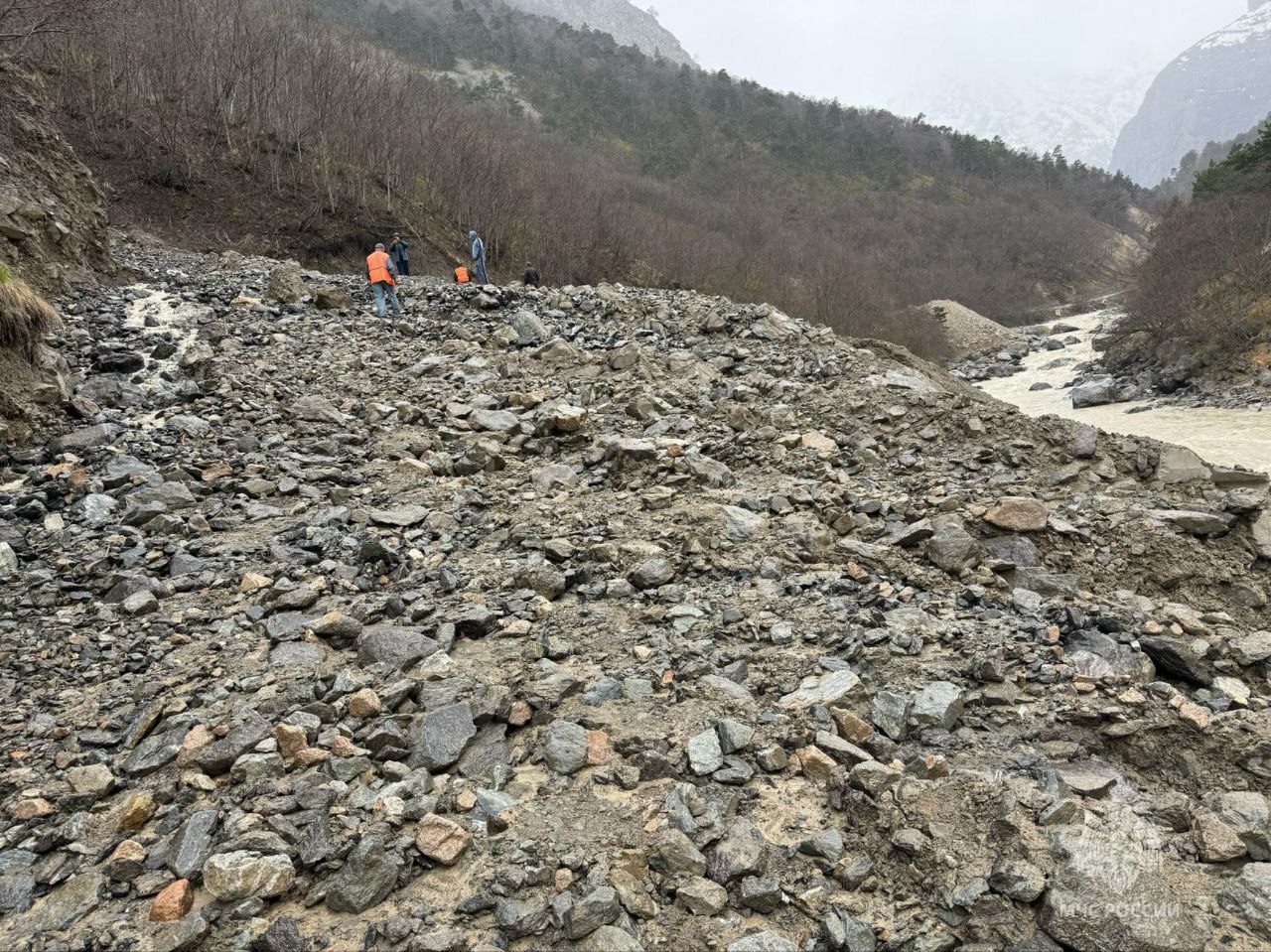 В Черекском районе сошла селевая масса