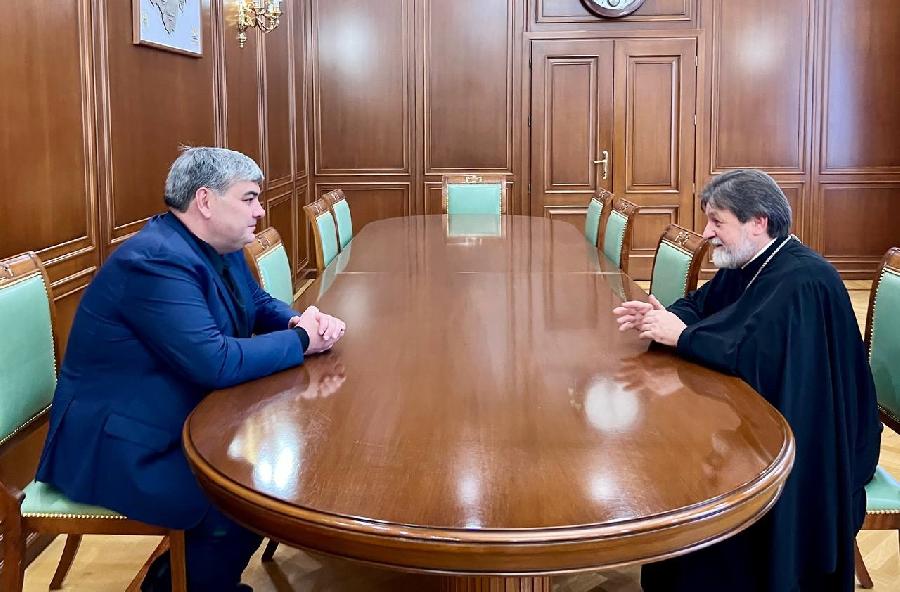 Глава КБР Казбек Коков встретился с Благочинным Нальчикского округа Пятигорской и Черкесской епархии Валентином Бобылевым