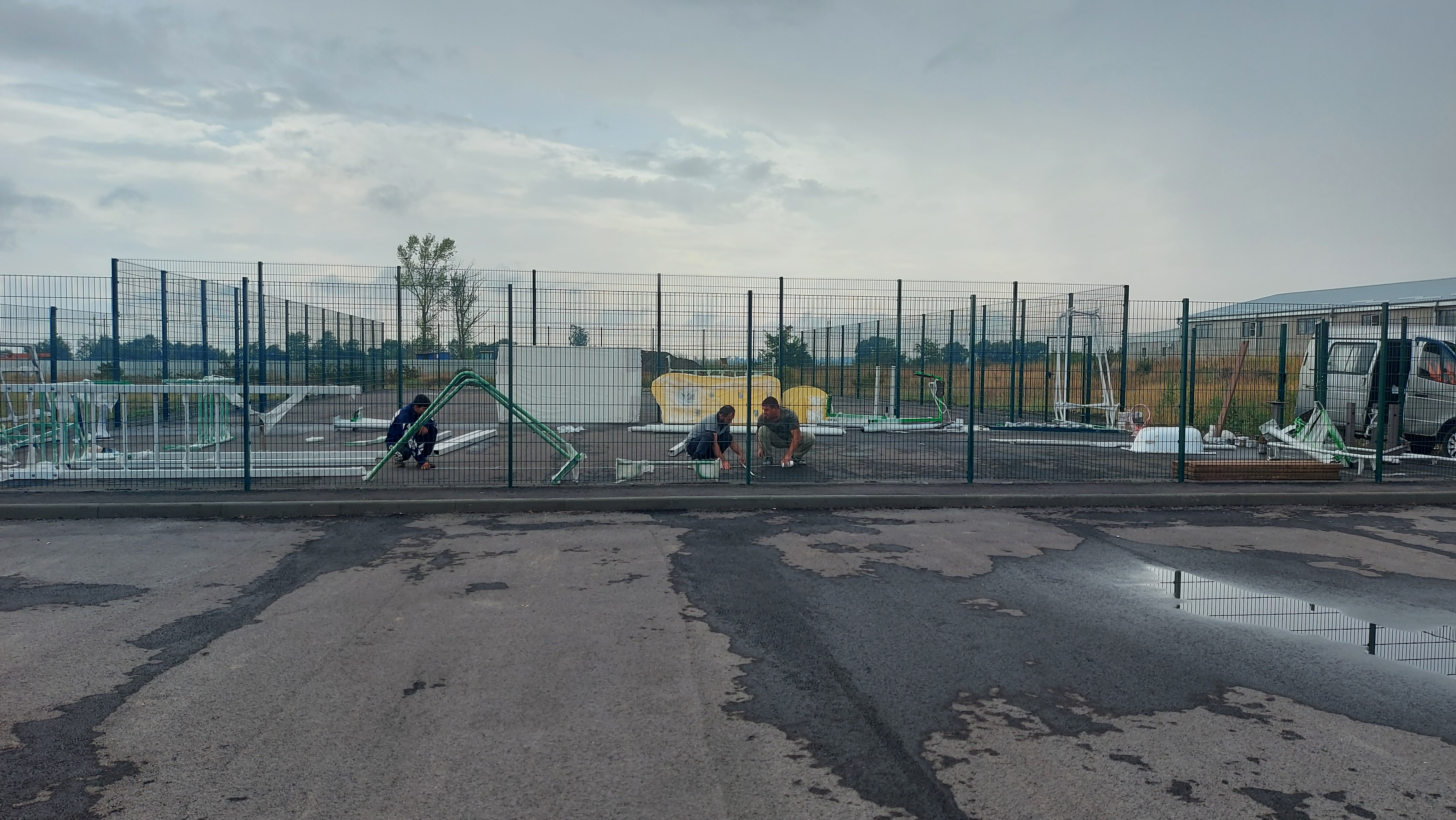 В Баксаненке строят современную спортивную площадку