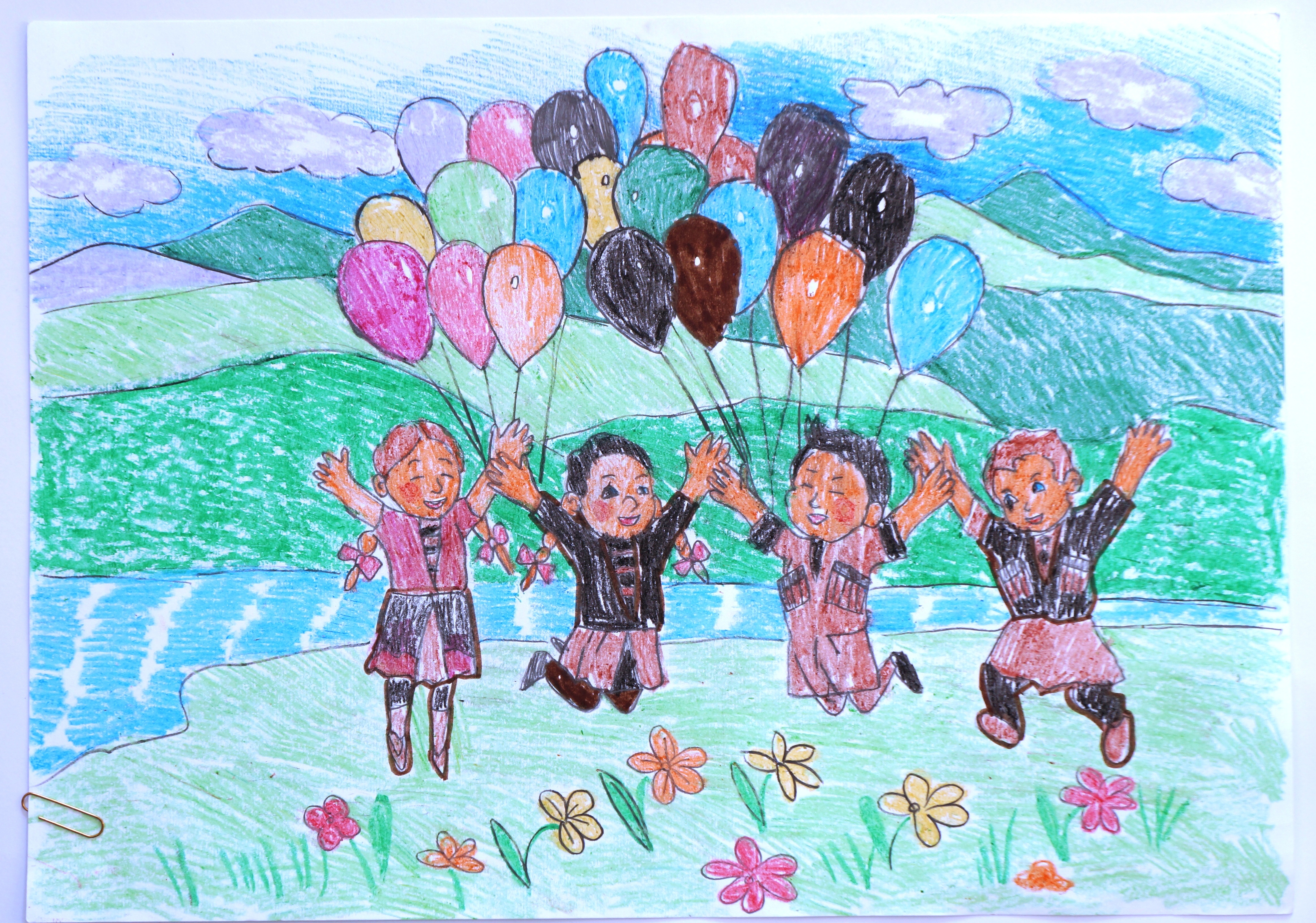 Детский рисунок радость
