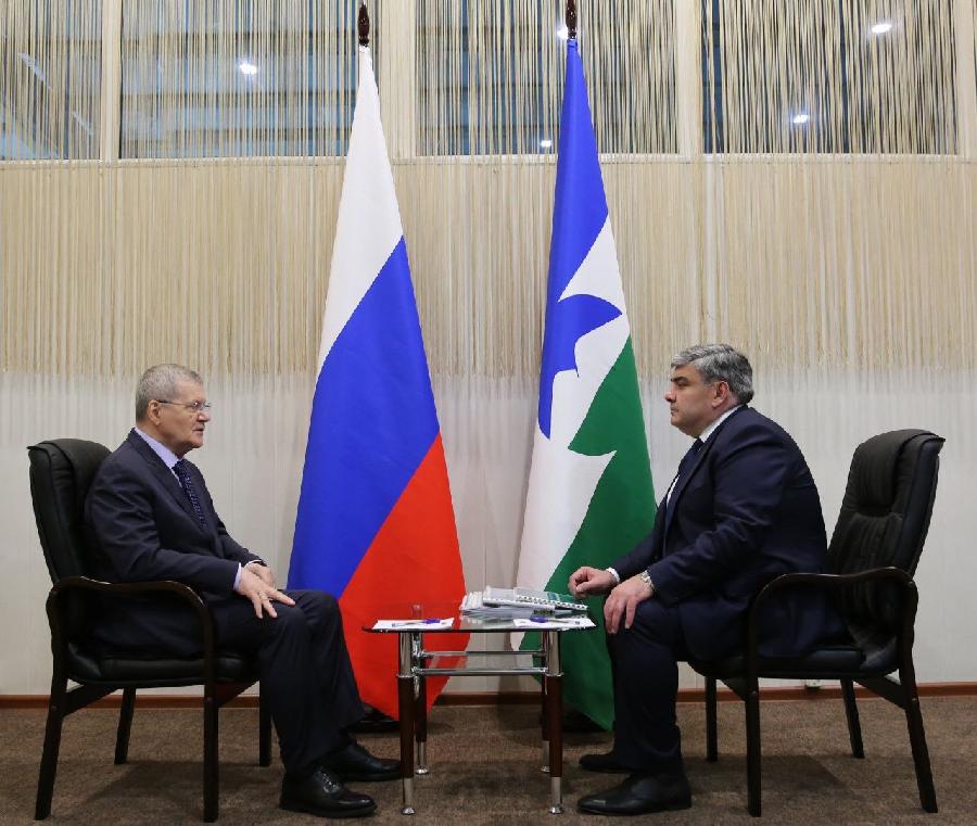 Юрий Чайка и Казбек Коков обсудили вопросы социально-экономической и общественно-политической ситуации в КБР