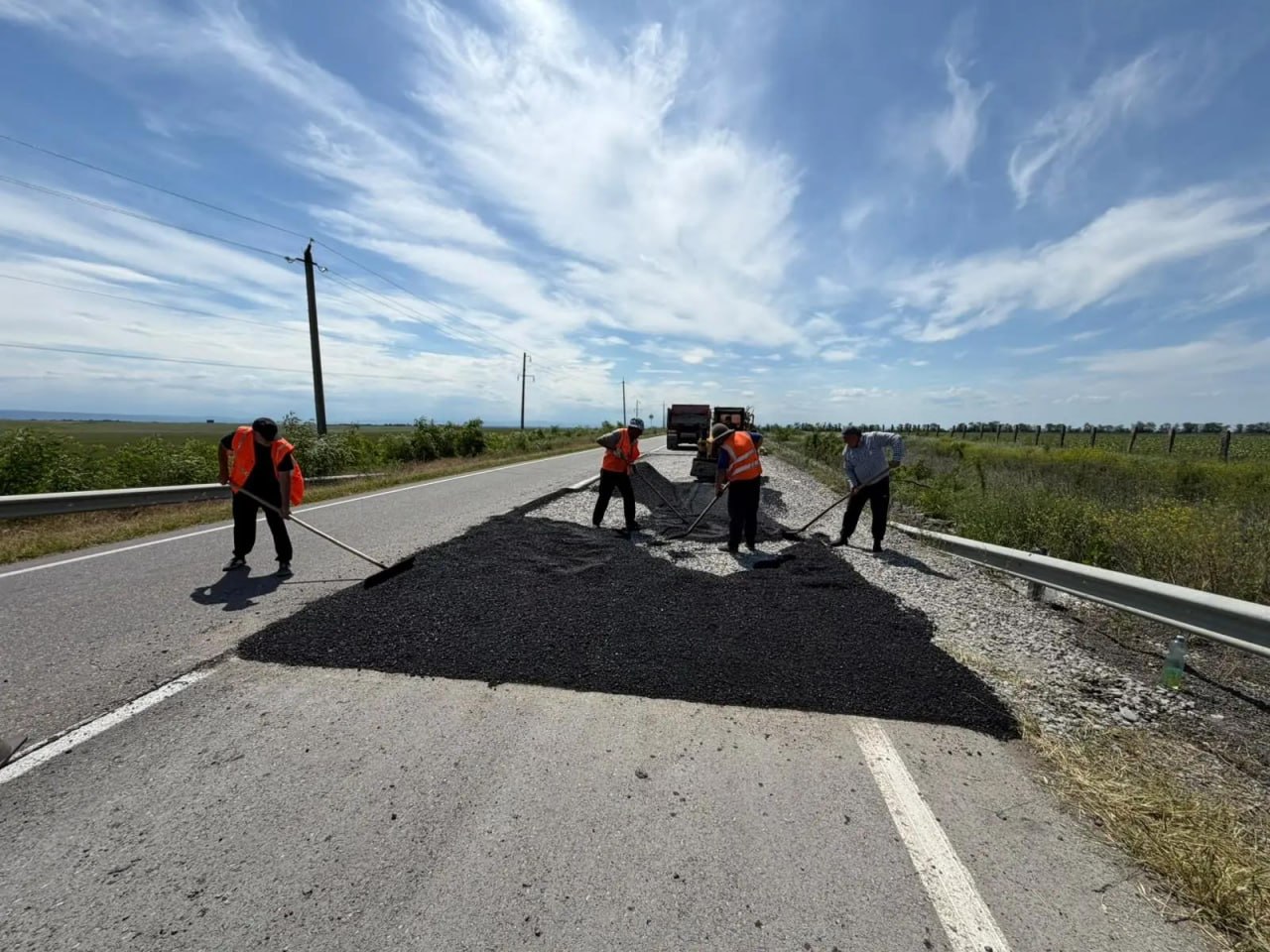 На автодороге в КБР устранена просадка дорожного полотна