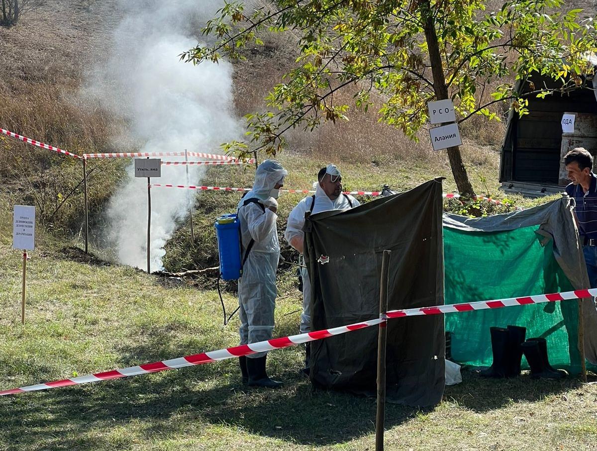 В Кабардино-Балкарии прошли учения по локализации и ликвидации условного очага африканской чумы свиней