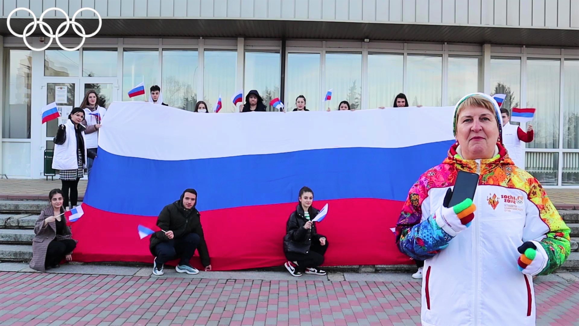 В Нарткале прошла акция в поддержку Олимпийской сборной России