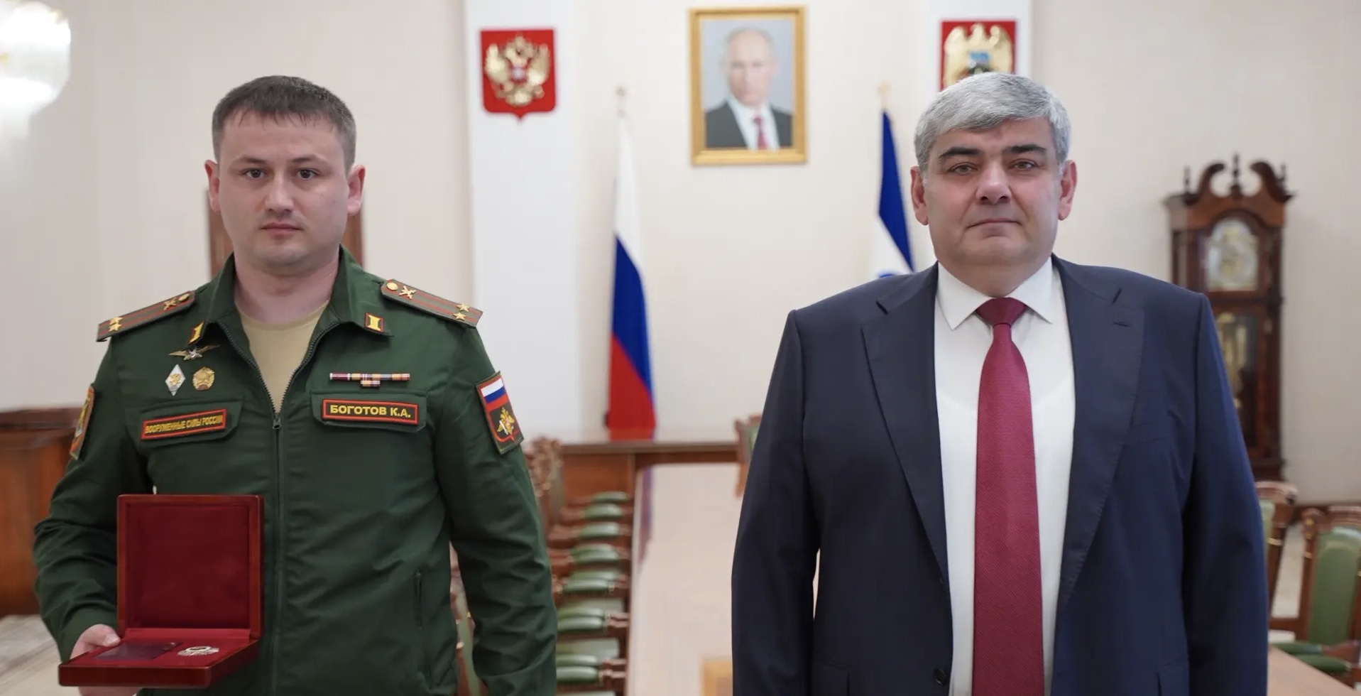 Подполковник Кантемир Боготов награжден орденом «За заслуги перед Кабардино-Балкарской Республикой»