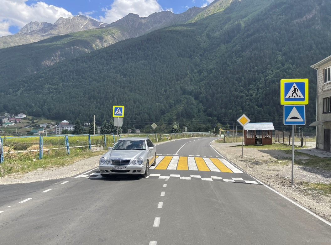 Завершен ремонт дороги в поселке Эльбрус