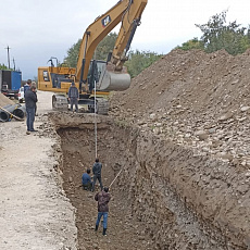 В городском округе Баксан начаты работы по строительству канализационного коллектора